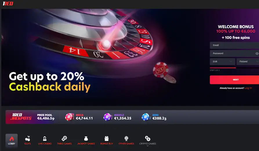 Read review of 1Red Casino