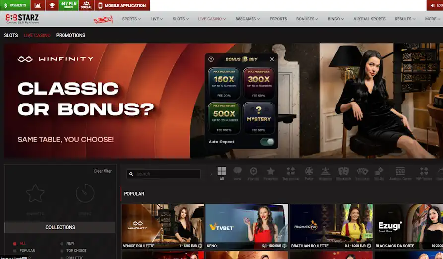 Read review of 888 Starz Casino