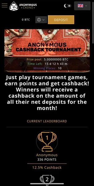 Anonymous Casino mobile screenshot #3 Mobile Screenshot image #3 for Anonymous Casino