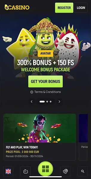 Avo Casino mobile screenshot #1 Mobile Screenshot image #1 for Avo Casino