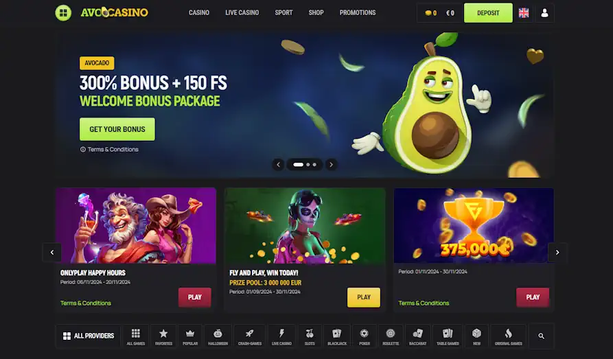 Read review of Avo Casino