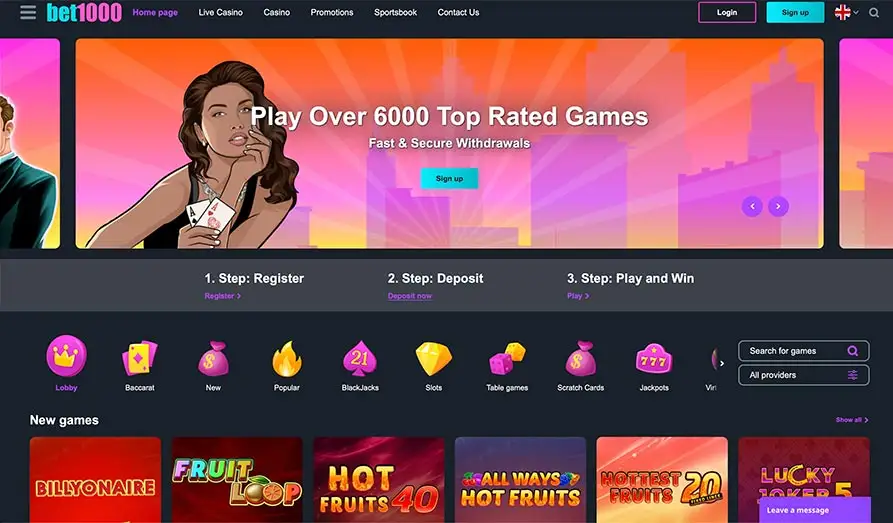 Read review of Bet 1000 Casino