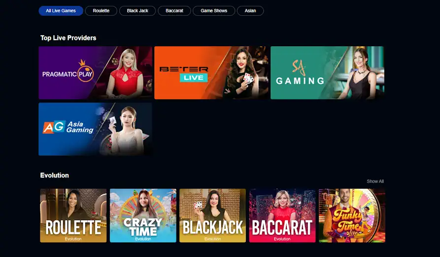 Betplay live casino Screenshot image #3 for Betplay Casino