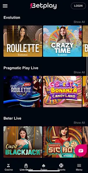 Betplay Casino mobile screenshot #4 Mobile Screenshot image #4 for Betplay Casino