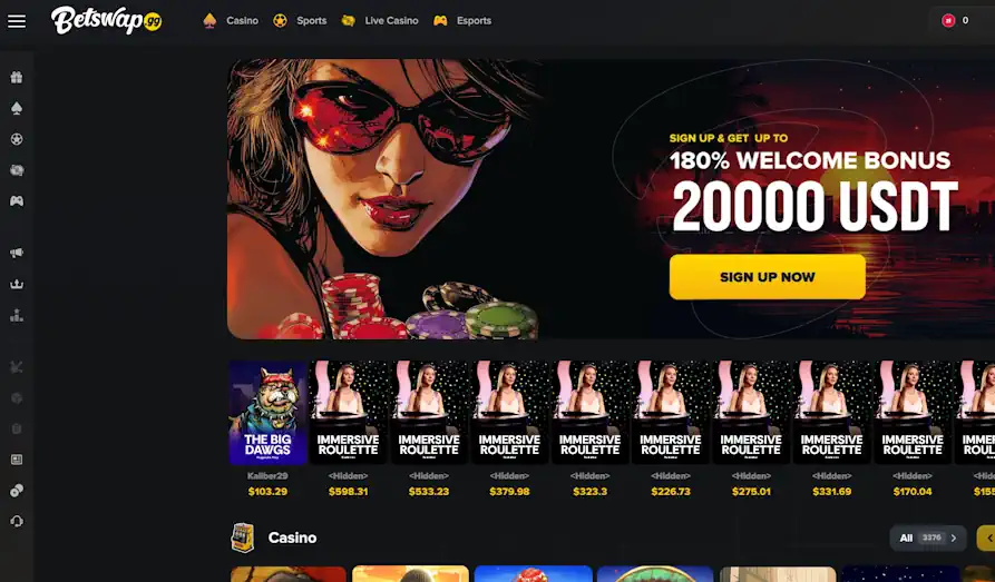 Read review of BetSwap Casino