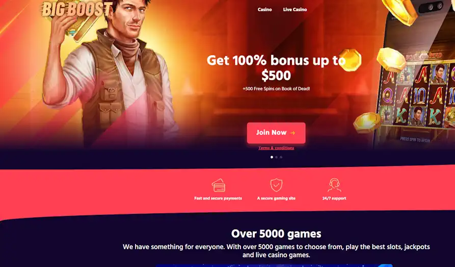 Read review of Big Boost Casino