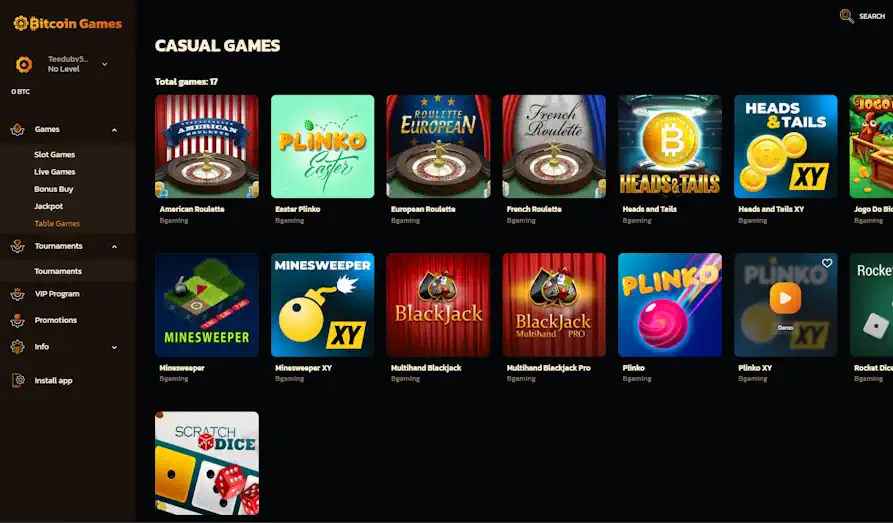 Bitcoin Games Casino games Screenshot image #2 for Bitcoin Games