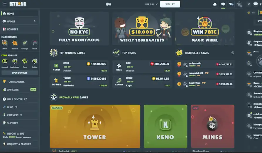BitKong Casino home Main screenshot image for BitKong Casino