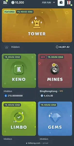 BitKong Casino mobile screenshot #5 Mobile Screenshot image #5 for BitKong Casino