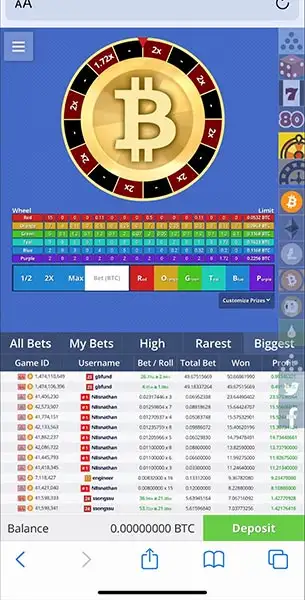 Bitvest Casino mobile screenshot #2 Mobile Screenshot image #2 for Bitvest Casino
