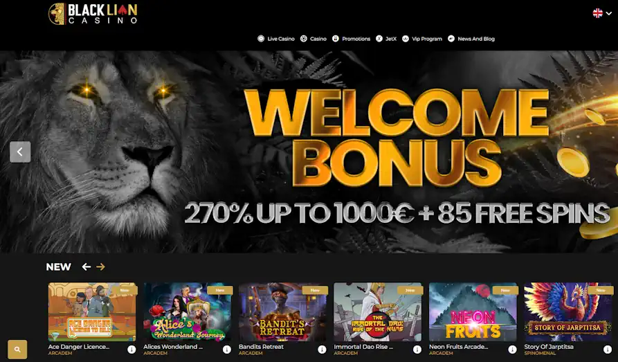 Read review of Black Lion Casino