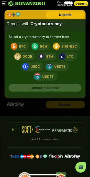 Bonanzino Casino mobile screenshot #4 Mobile Screenshot image #4 for Bonanzino Casino