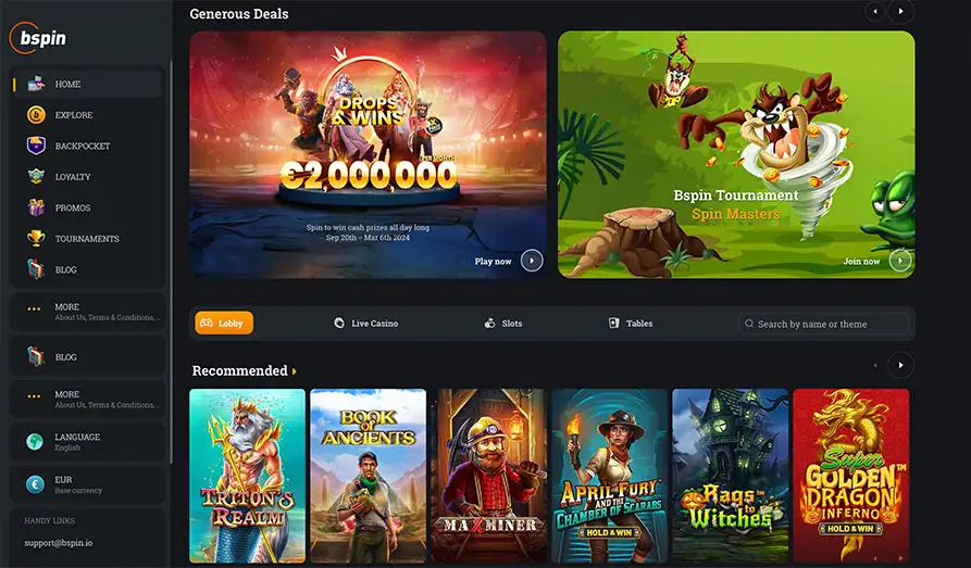 Read review of Bspin Casino