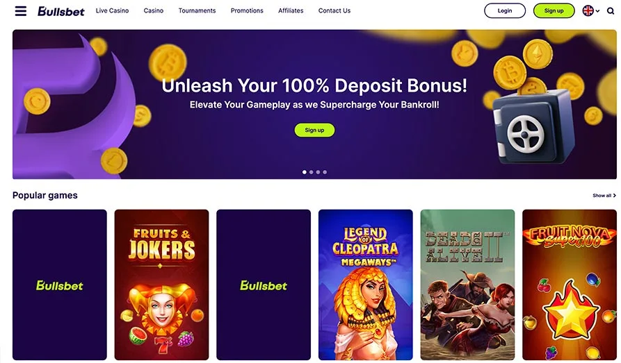 Read review of Bullsbet Casino