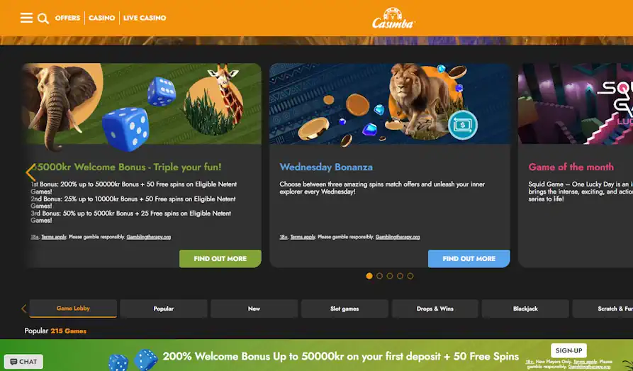 Read review of Casimba Casino