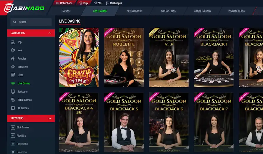 Casinado live dealer games Screenshot image #3 for Casinado