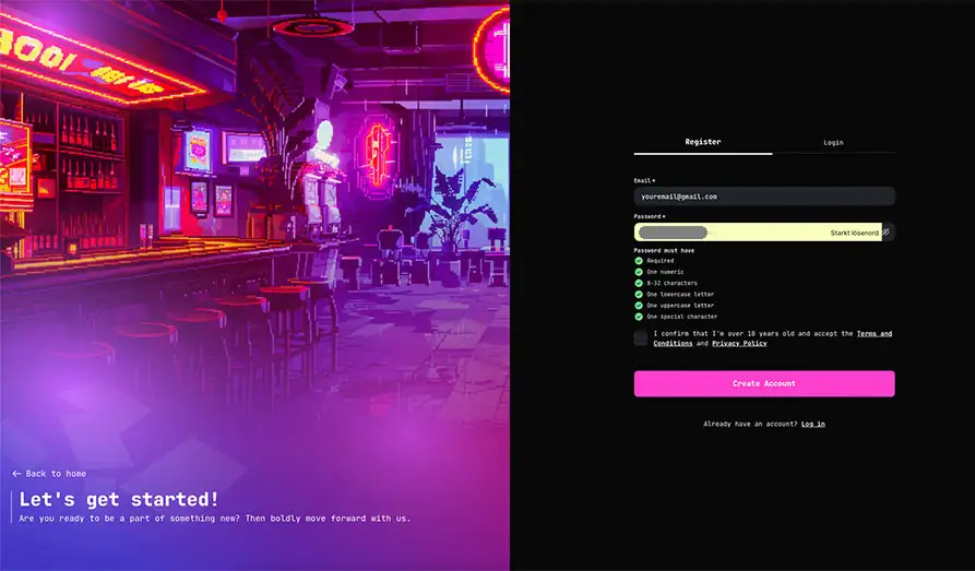Casino Punkz - A True No KYC Casino? KYC Landscape screenshot image for Casino Punkz