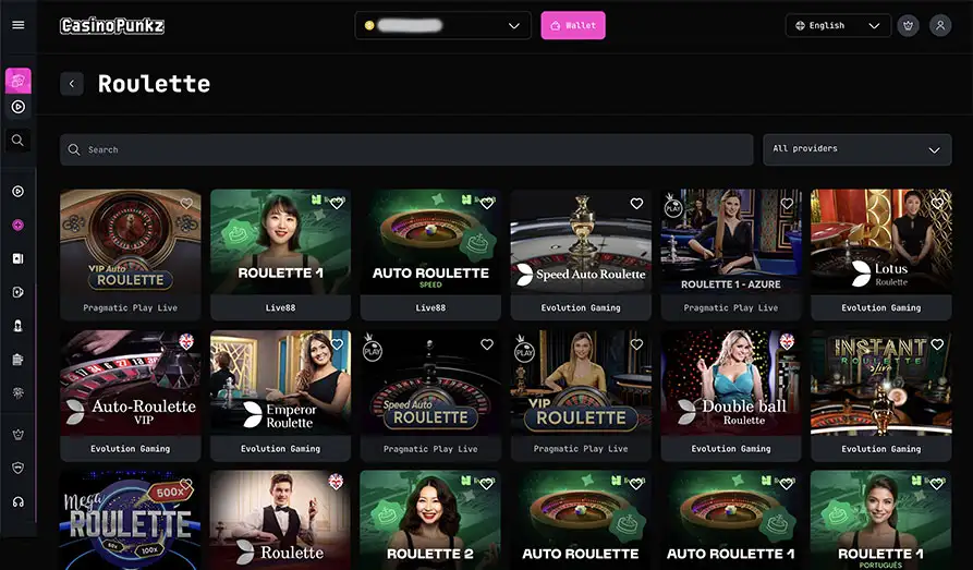 Casino Punkz Live Roulette Screenshot image #2 for Casino Punkz