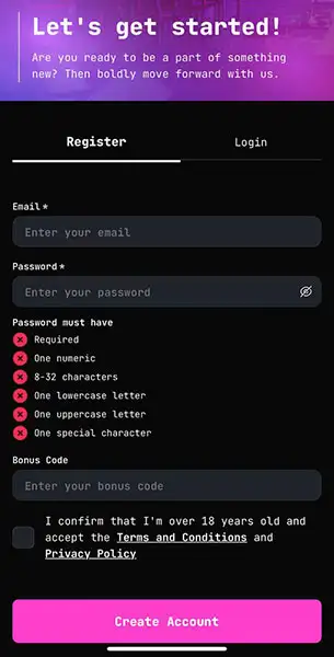 No KYC On Registration - And Not Later Either KYC Mobile Screenshot for Casino Punkz