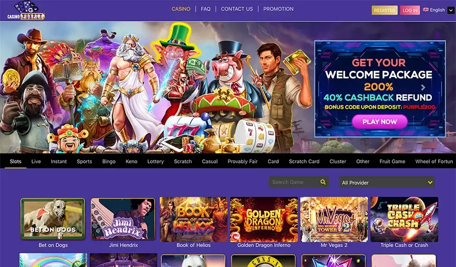 Read review of Casino Purple