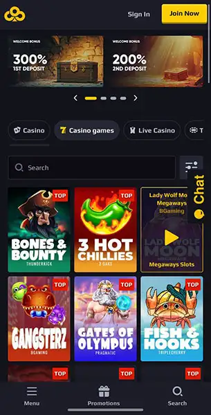 Chancer Casino mobile screenshot #1 Mobile Screenshot image #1 for Chancer Casino