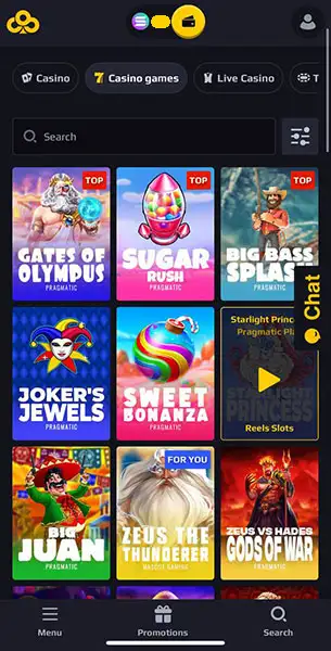 Chancer Casino mobile screenshot #3 Mobile Screenshot image #3 for Chancer Casino