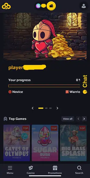 Chancer Casino mobile screenshot #2 Mobile Screenshot image #2 for Chancer Casino