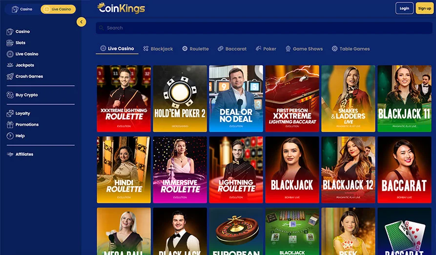 Coin Kings Live Casino Landscape screenshot image #1 for Coin Kings