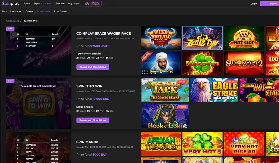 Coinplay competitions Screenshot image #3 for Coinplay Casino
