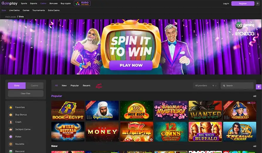 Coinplay homepage Main screenshot image for Coinplay Casino