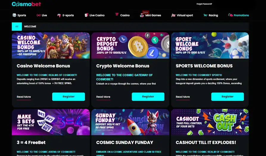 Cosmo Bet Casino promos Screenshot image #2 for Cosmo Bet Casino