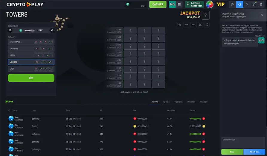 Crypto Play tower game Screenshot image #3 for CryptoPlay IO
