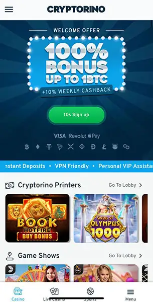 Cryptorino mobile screenshot #1 Mobile Screenshot image #1 for Cryptorino