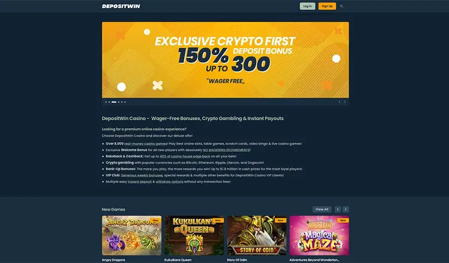 Read review of Deposit Win Casino