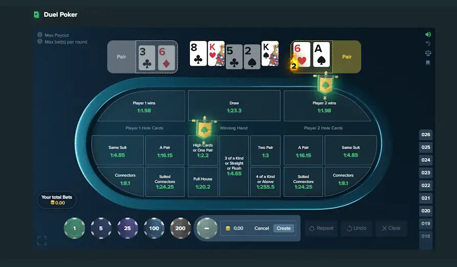 Duelbits poker Screenshot image #2 for Duelbits Casino