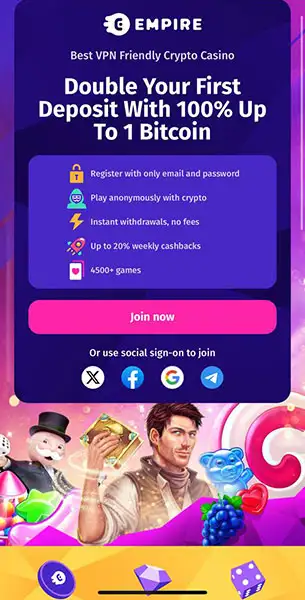 Empire io Casino mobile screenshot #1 Mobile Screenshot image #1 for Empire io Casino