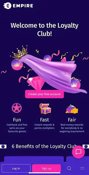 Empire io Casino mobile screenshot #3 Mobile Screenshot image #3 for Empire io Casino