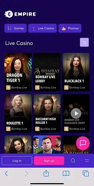 Empire io Casino mobile screenshot #5 Mobile Screenshot image #5 for Empire io Casino