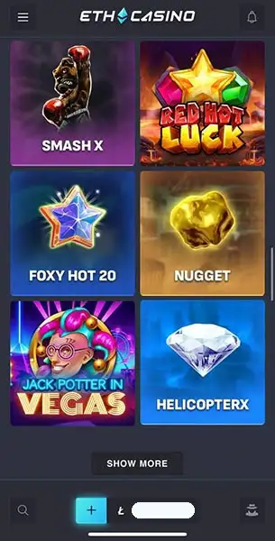 ETH Casino mobile screenshot #2 Mobile Screenshot image #2 for ETH Casino