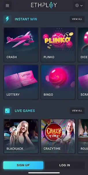ETH Play mobile screenshot #3 Mobile Screenshot image #3 for ETH Play
