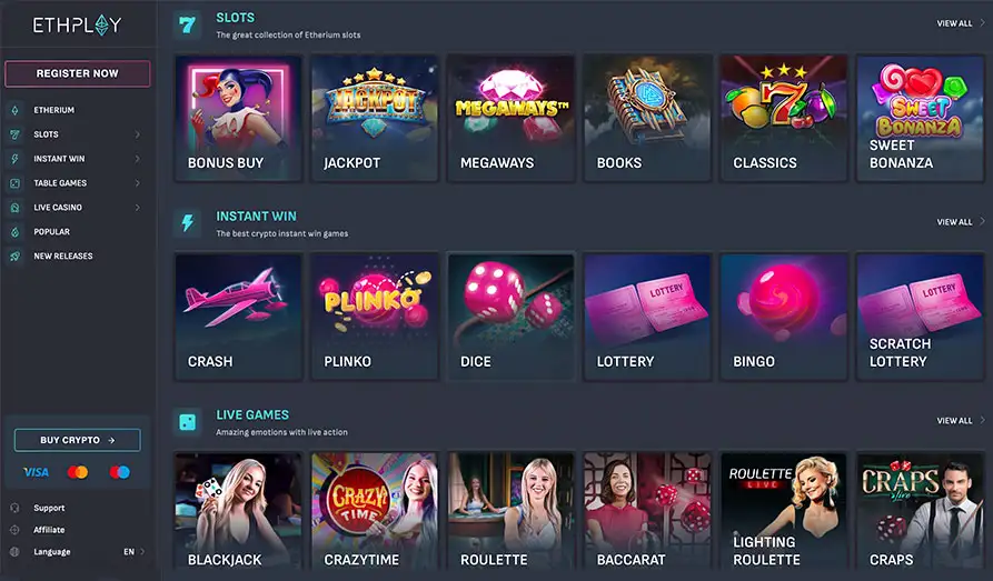 Online Slots To Enjoy at ETH Play Screenshot image #2 for ETH Play