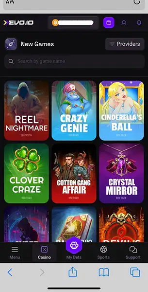Evo IO Casino mobile screenshot #3 Mobile Screenshot image #3 for Evo IO Casino