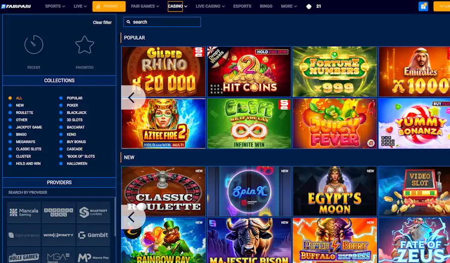 Read review of Fair Pari Casino