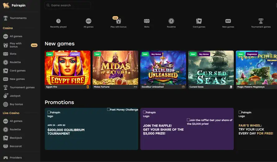 Read review of Fairspin Casino