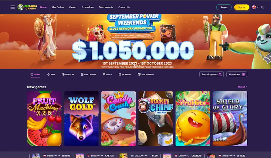 Read review of FatPanda Casino