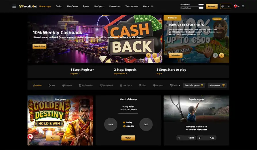 Read review of Favorito Bet Casino