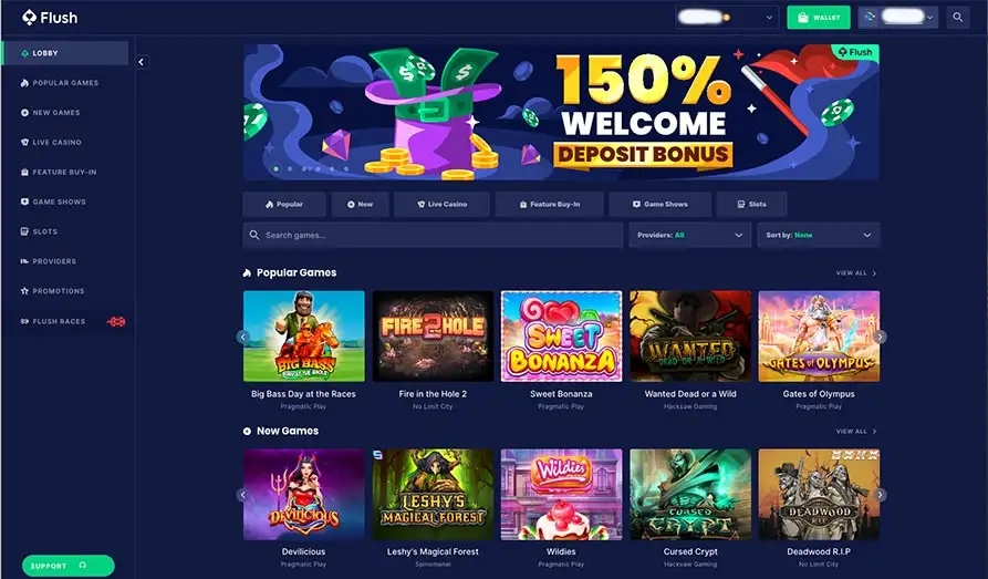 Read review of Flush Casino