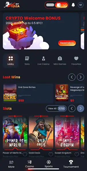 Forza Bet mobile screenshot #1 Mobile Screenshot image #1 for Forza Bet