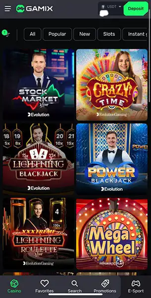 Gamix Casino mobile screenshot #3 Mobile Screenshot image #3 for Gamix Casino