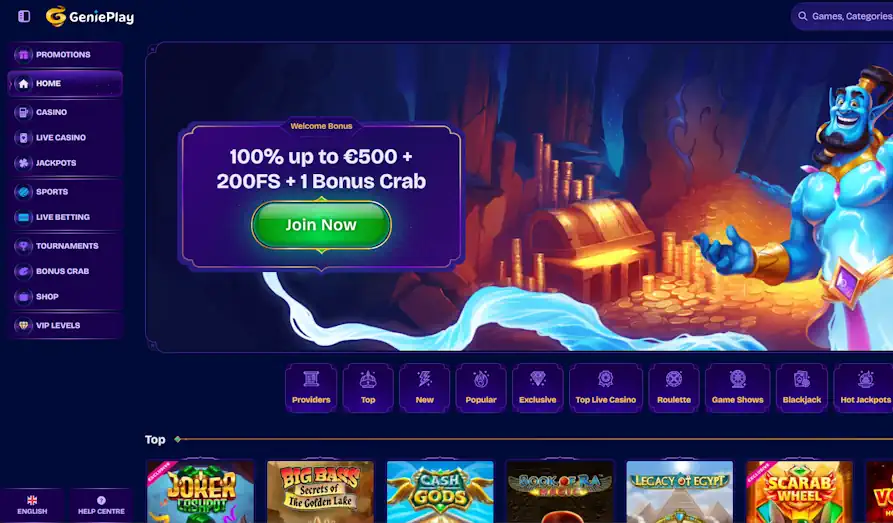 Read review of Genie Play Casino